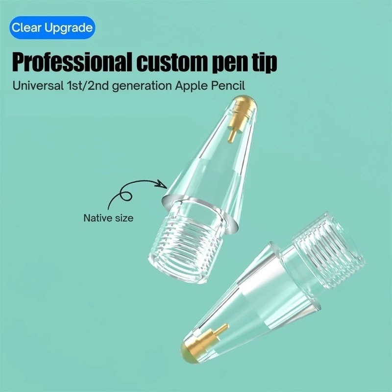 Đầu Bút Cảm Ứng Trong Suốt Bằng Hợp Kim Niken Cho Bút Cảm Ứng Apple Pencil Gen 1 2/ IPad