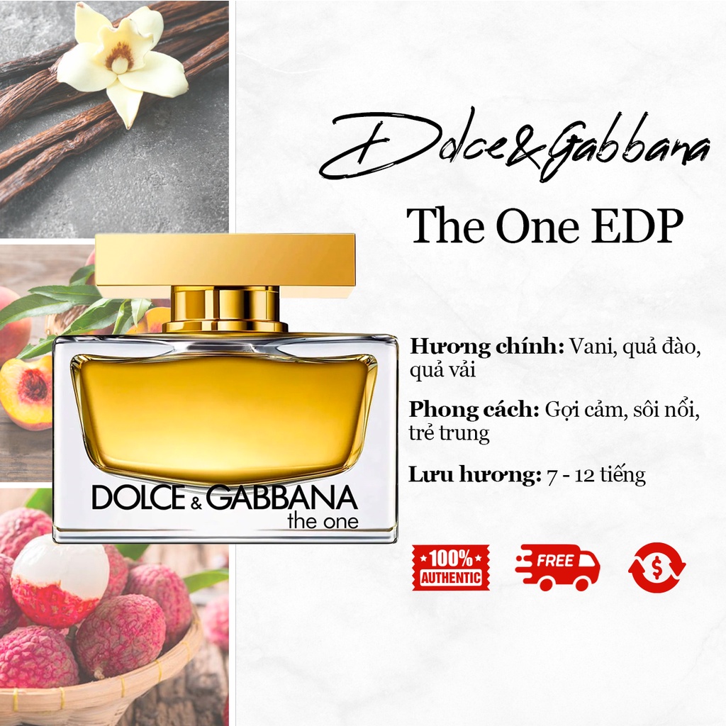 Nước hoa nữ D&G The One EDP - Chính Hãng | Gợi Cảm, Sôi Nổi, Trẻ Trung | Mẫu Thử 5ml,10ml