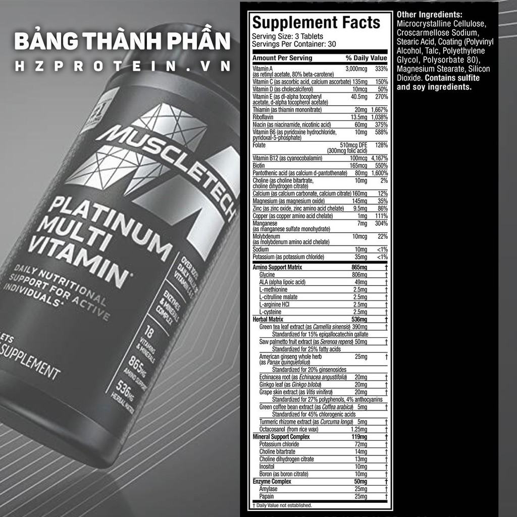 PLATINUM MULTI VITAMIN (90 VIÊN)-BỔ SUNG VITAMIN, KHOÁNG CHẤT THIẾT YẾU