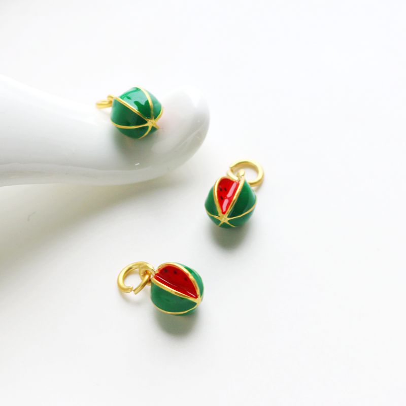 Túi Đồng 14k Hình Dưa Hấu Nhỏ Màu Vàng 9 * 13mm Tự Làm Trang Sức/Trang Sức