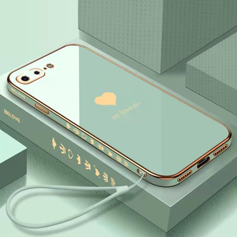 Ốp Điện Thoại Silicon Hình Vuông Mạ Viền Sang Trọng Cho iPhone 7plus 8plus se2020 ix xs max xr iPhone 6 6s plus iPhone7 8
