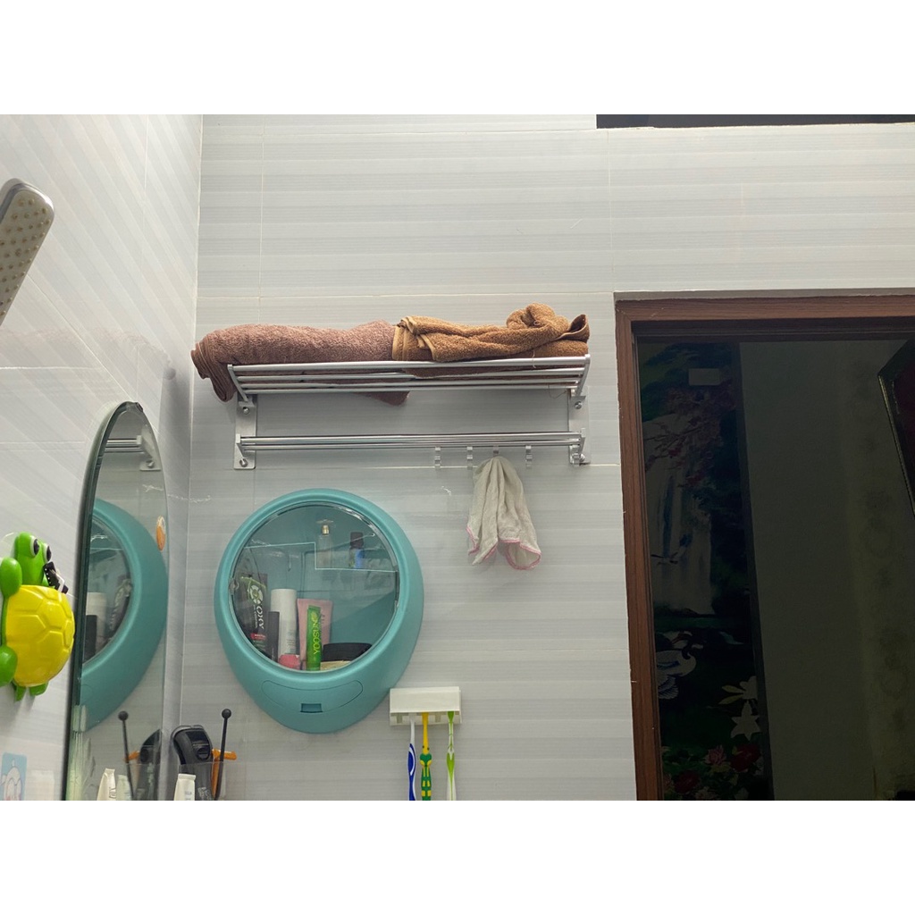 Kệ Nhà Tắm, Giá Treo Khăn Nhà Tắm Để Đồ Dùng Inox Đa Năng Gắn Tường