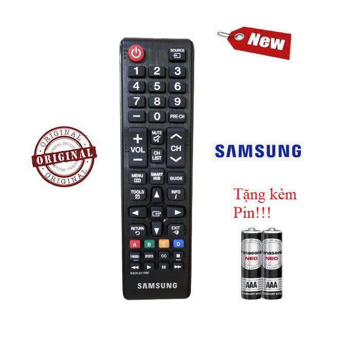 [Mã ELFLASH5 giảm 20K đơn 50K] Điều khiển tivi Samsung BN59-01199F- Hàng tốt chính hãng Made in Malaysia Tặng kèm Pin