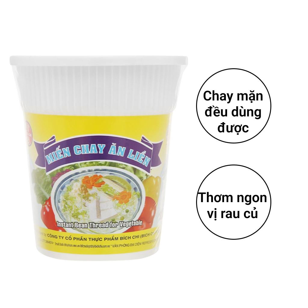 Thùng 24 ly miến chay Bích Chi 50g