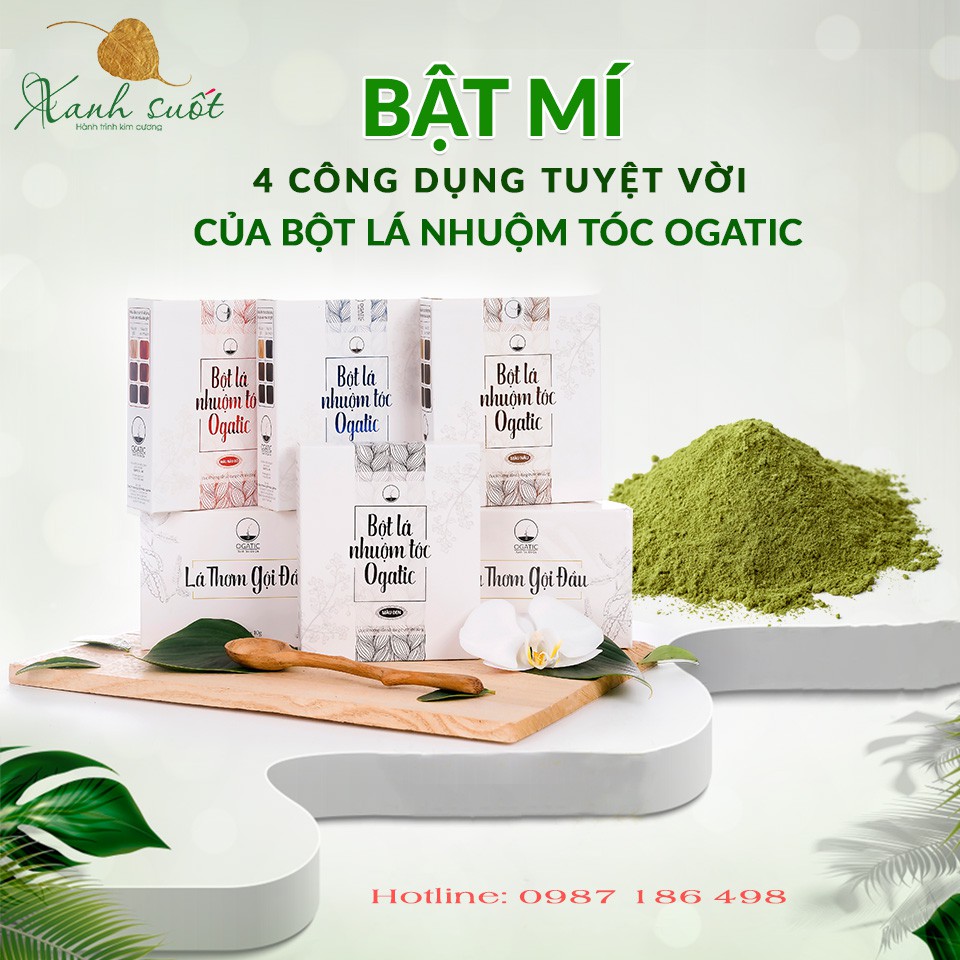 [Ogatic] Bột lá nhuộm tóc tự nhiên