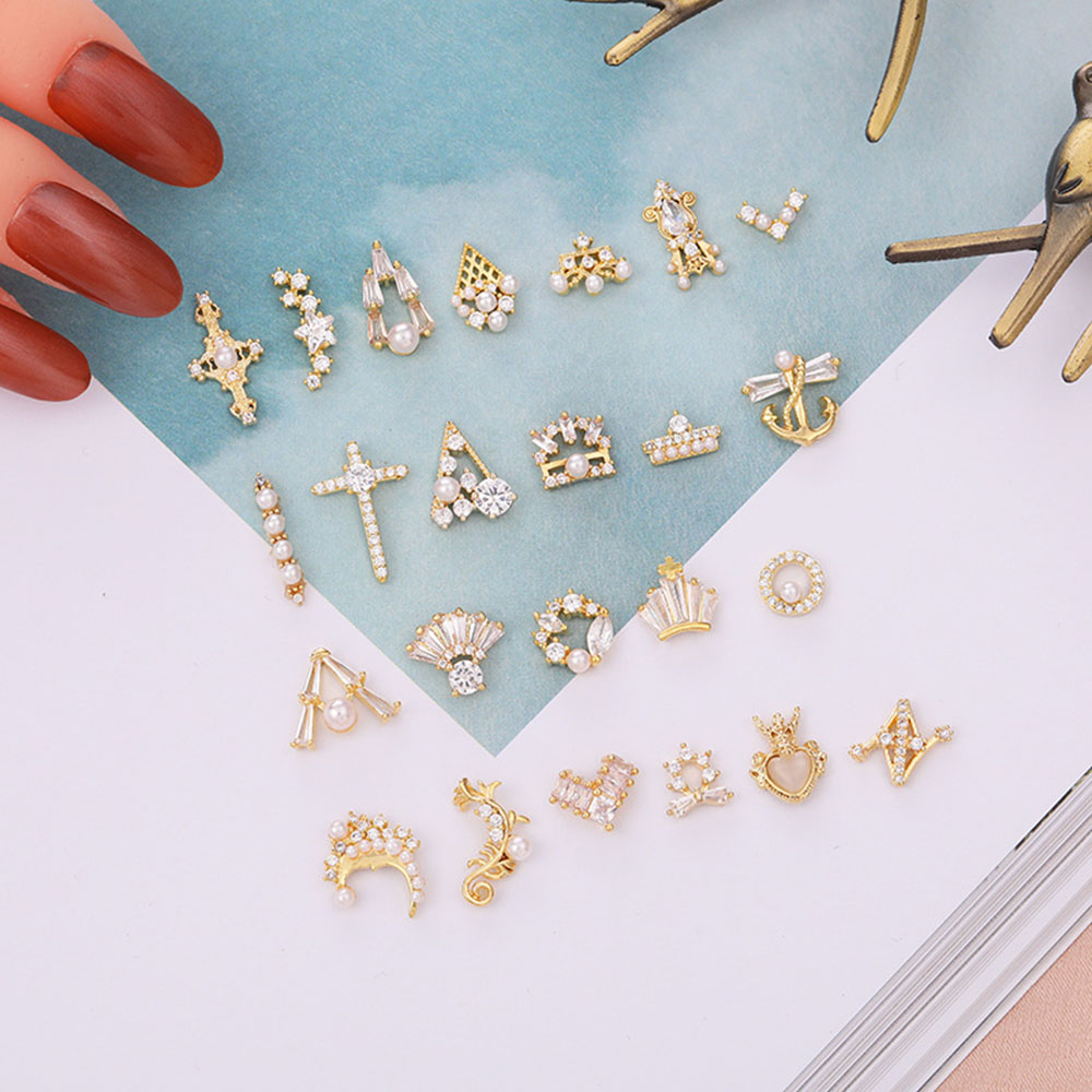 Phụ Kiện Đính Đá Trang Trí Móng Tay 3D Bằng Hợp Kim Sang Trọng