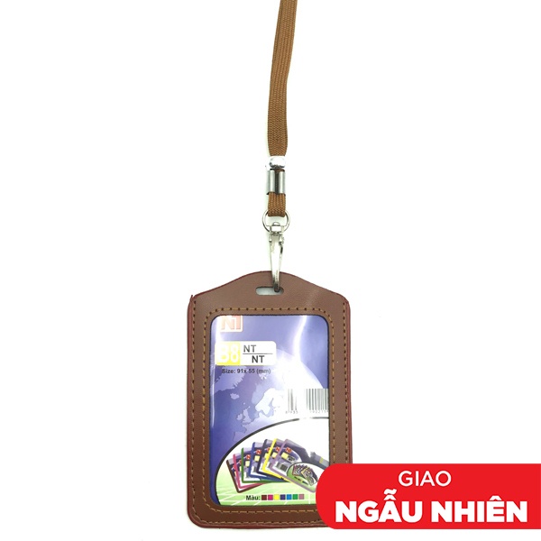 Bảng Tên Dọc Da - NT 311 - Màu Nâu (Màu Dây Giao Ngẫu Nhiên)