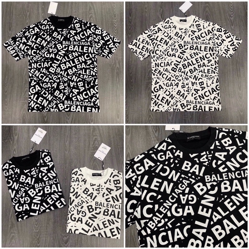 Áo thun nhiều chữ BALEN , Áo Phông Unisex Form Rộng Chất Vải Cotton
