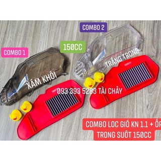 Combo lọc gió kn 1.1 + ốp trong suốt vario 150