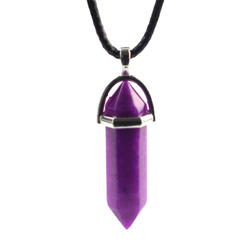 Vòng cổ Mặt Đá Lục Giác Tự Nhiên Độc Đáo Cho Nữ