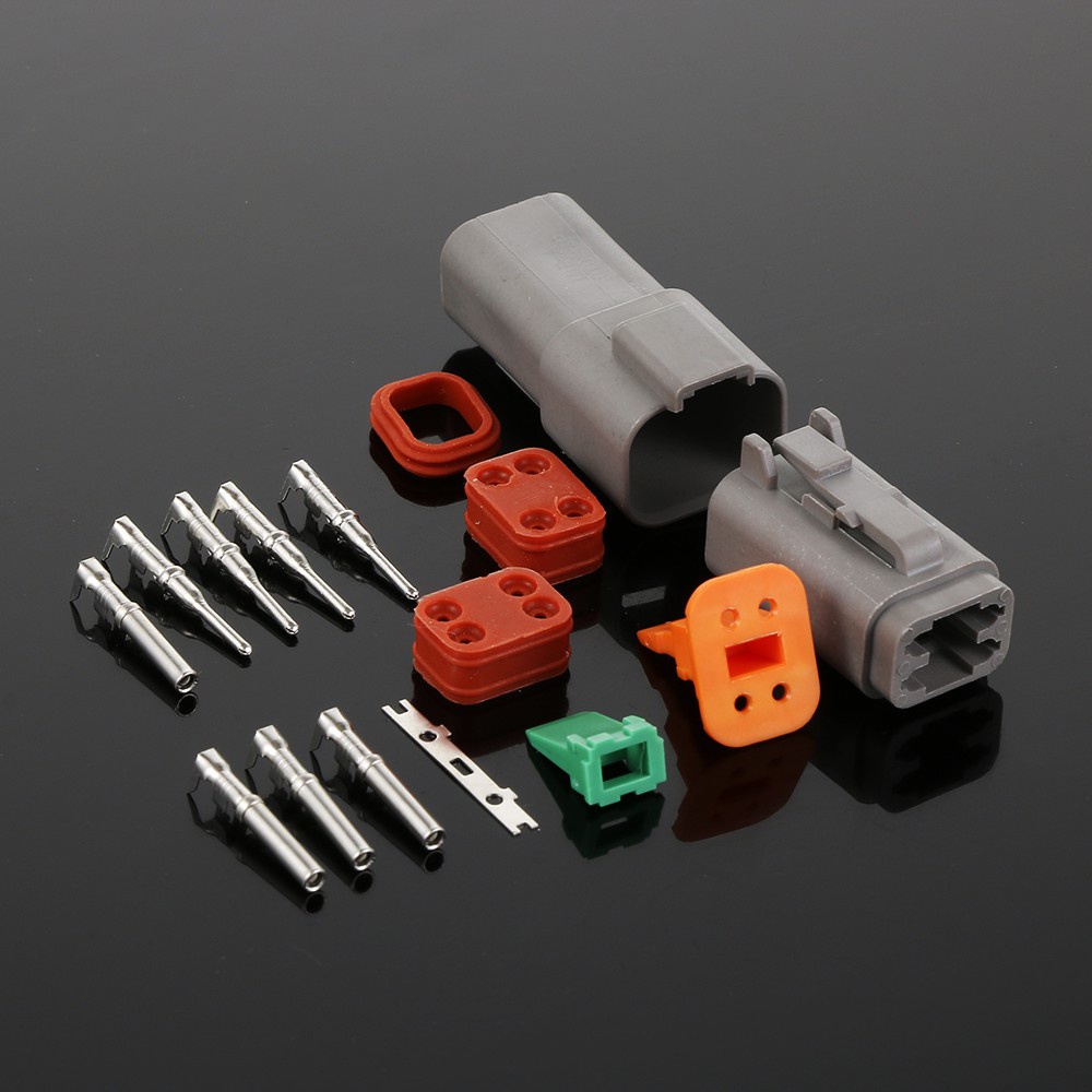 Set đầu nối dây điện chống thấm nước Dt06 / 04 2 / 3 / 4 / 6 / 8 / 12 chấu cho xe hơi / xe tải / xe máy