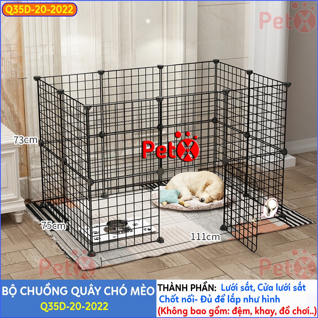 Quây chuồng chó mèo lắp ghép PetX nuôi thú cưng sơn tĩnh điện giá rẻ-10