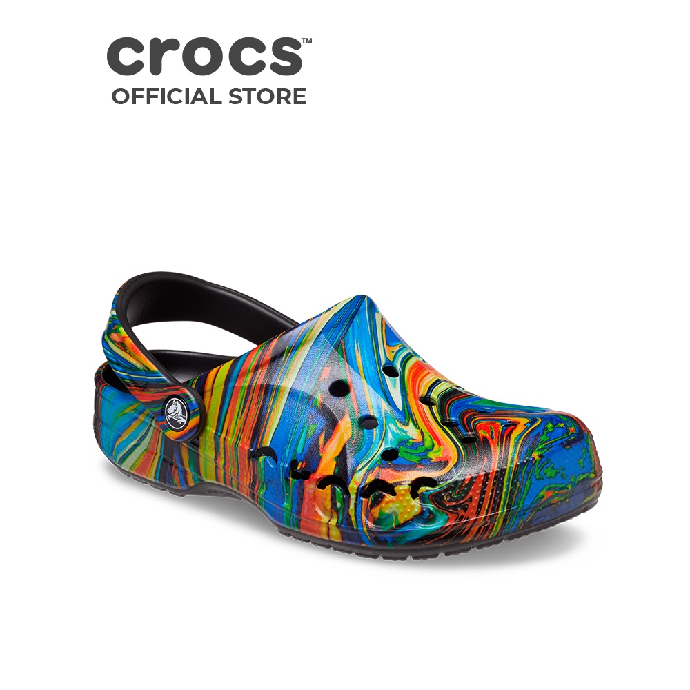 Giày lười unisex Crocs Baya Clog U Seasonal Printed Blk/Mlti - 206230-0C4 |  Shopee Việt Nam