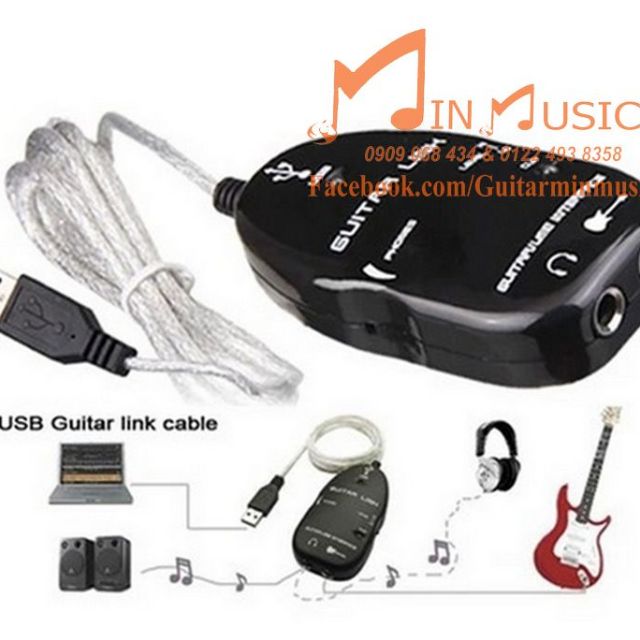 Cable USB Guitar Link Kết Nối Đàn Guitar Với Máy Tính