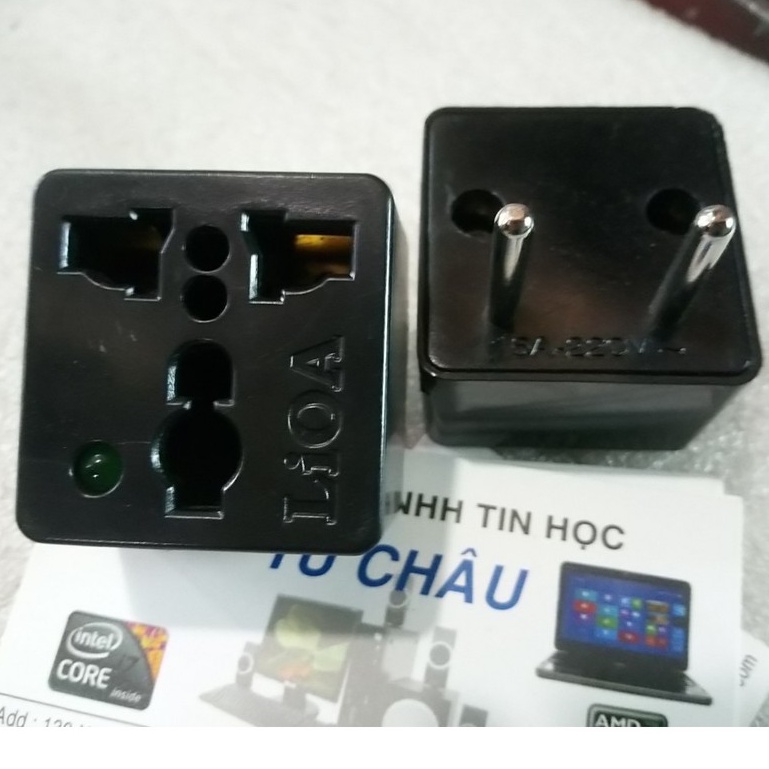 Ổ cắm đa năng LIOA chuyển dây 3 đầu cắm ra 2 đầu cắm tròn