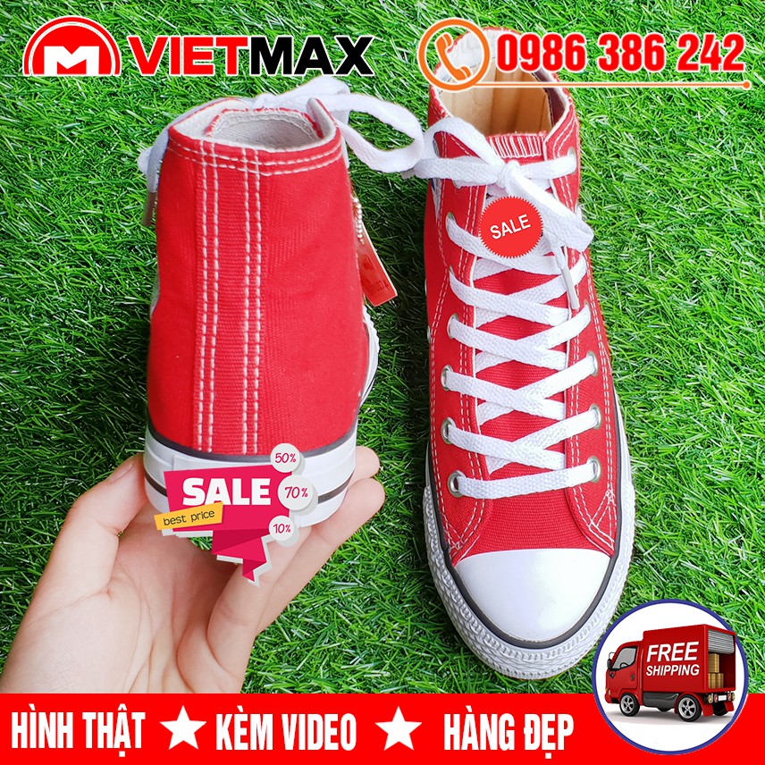 🔥 [HOT] Giày Thể Thao Sneaker Classic Đỏ Tươi Cao Cổ Hàng Sale