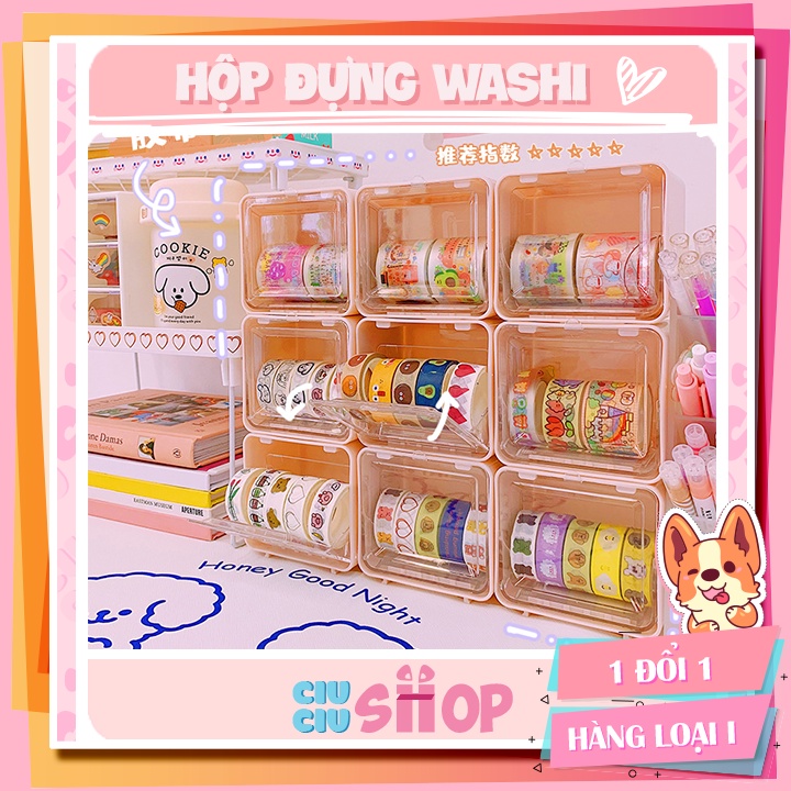 Tủ đựng washi,sticker chia ô tiện ích cực xinh lung linh CiuCiu shop