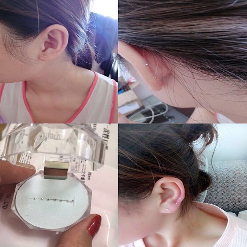 Set 2 đôi hoa tai thiết kế đơn giản phong cách vintage cá tính cho nữ