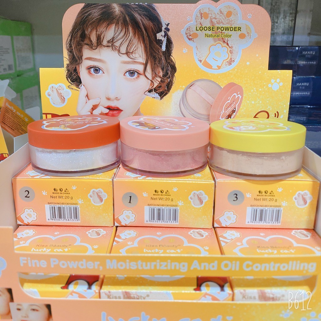 Phấn phủ bột mix nhũ bắt sáng siêu mịn kèm bông phấn F114 | BigBuy360 - bigbuy360.vn