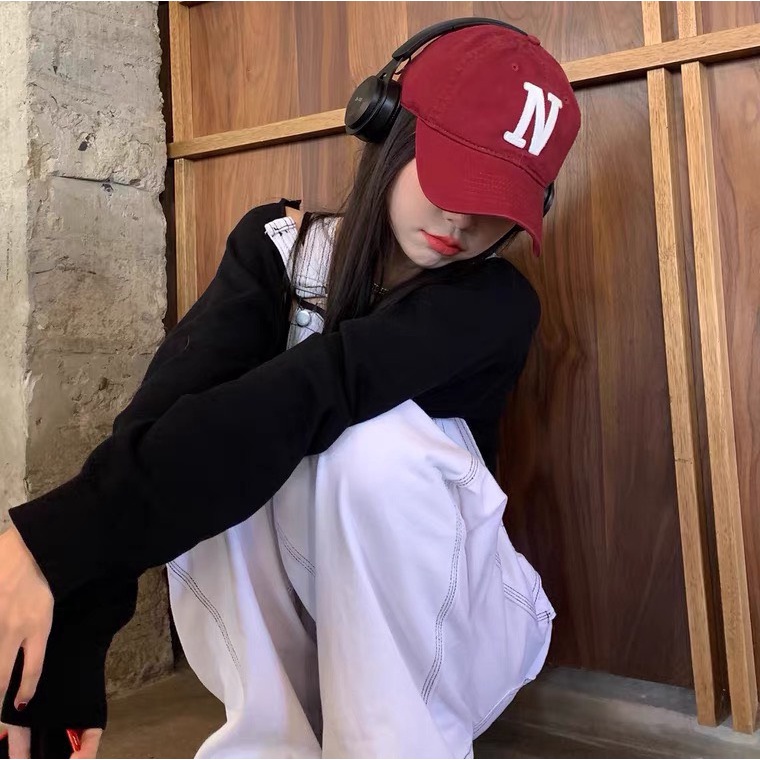Mũ lưỡi trai nón kết nam nữ form unisex thêu chữ N nhiều màu - K27