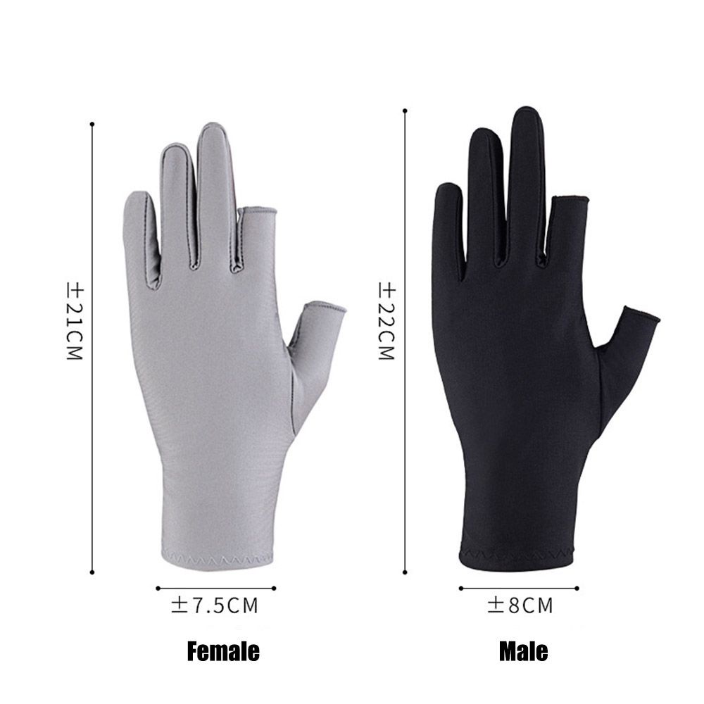 Đôi găng tay hở ngón mềm mại thoáng khí chống tia UV cho nam nữ