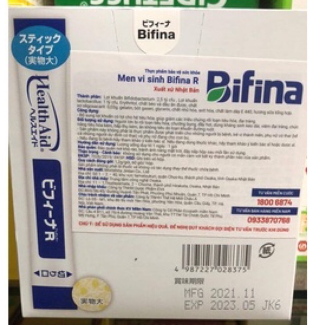 Men vi sinh bifina r (sản phẩm có giấy attp, hoá đơn công ty nhập khẩu và phân phối ….)made in Nhật bản