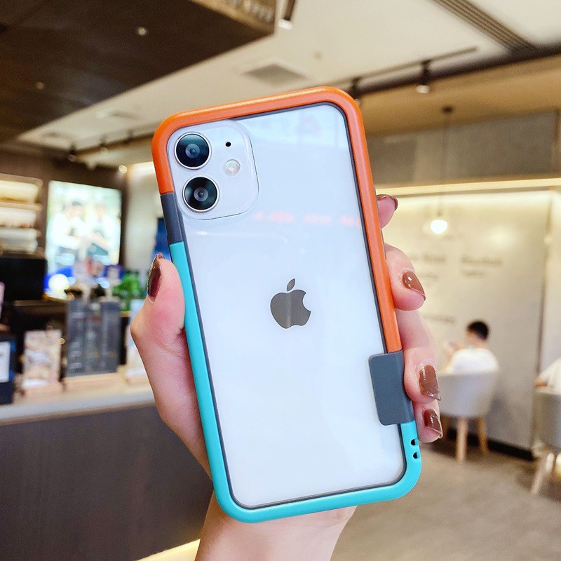 Novelty Constract Colors Bumper iPhone12 11 Pro Xs max XR 7/8plus SE2020 6S Phone Cover Full Korea Casing | BigBuy360 - bigbuy360.vn