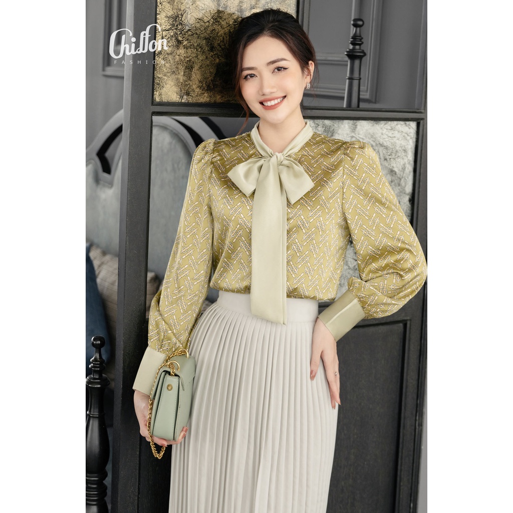 Chân váy dập ly xếp ly cao cấp dáng dài thiết kế by Chiffon