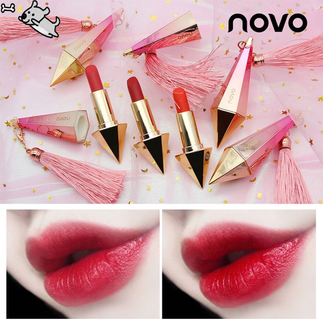 NOVO Charming Lipstick Women Fashion Waterproof Long-lasting Moisturizing Diamond Lipstick