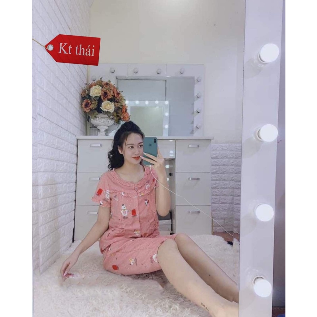 Bộ Đồ Ngủ Cho Mẹ Bầu Mặc Nhà Chất Đũi Mát