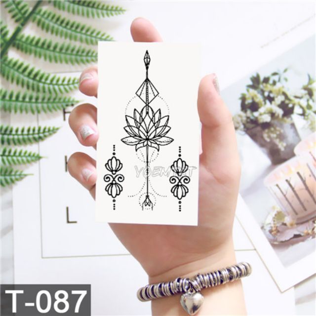 Hình xăm cao cấp t087. Xăm dán tatoo mini tạm thời, size &lt;10x6cm