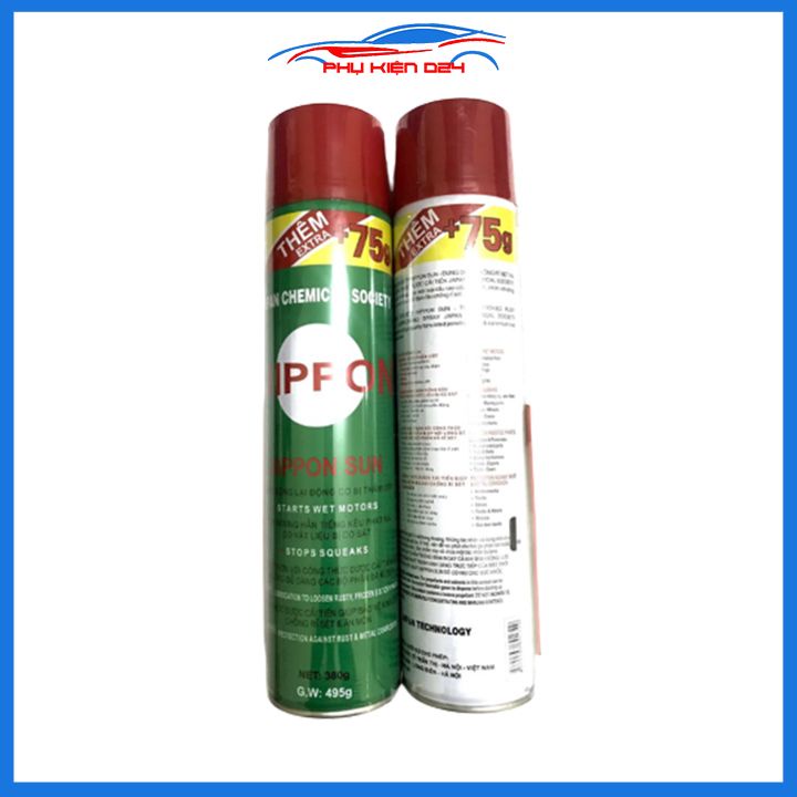 Chai xịt tẩy rỉ nippon loại to 490ml bôi trơn chống sét giảm tiếng ồn