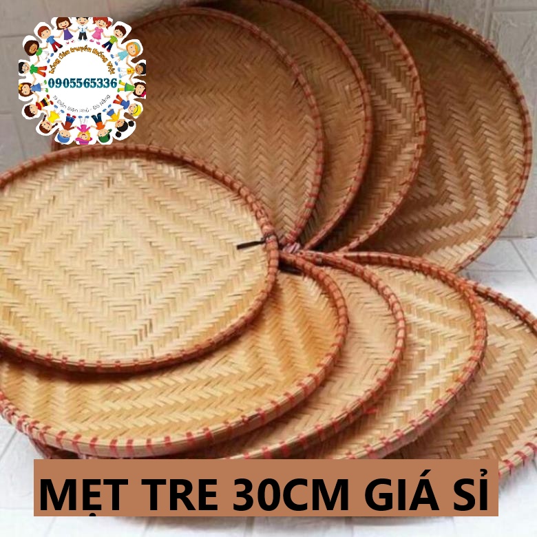 Mẹt tre 30cm loại dày trang trí lễ hội, công ty, trường học, nhà hàng - Mẹt tre đựng thức ăn đã chống ẩm mốc