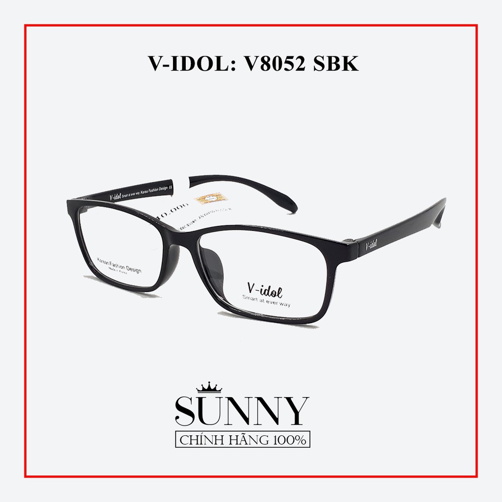Gọng kính nam nữ V-idol V8052 chính hãng, thiết kế dễ đeo bảo vệ mắt