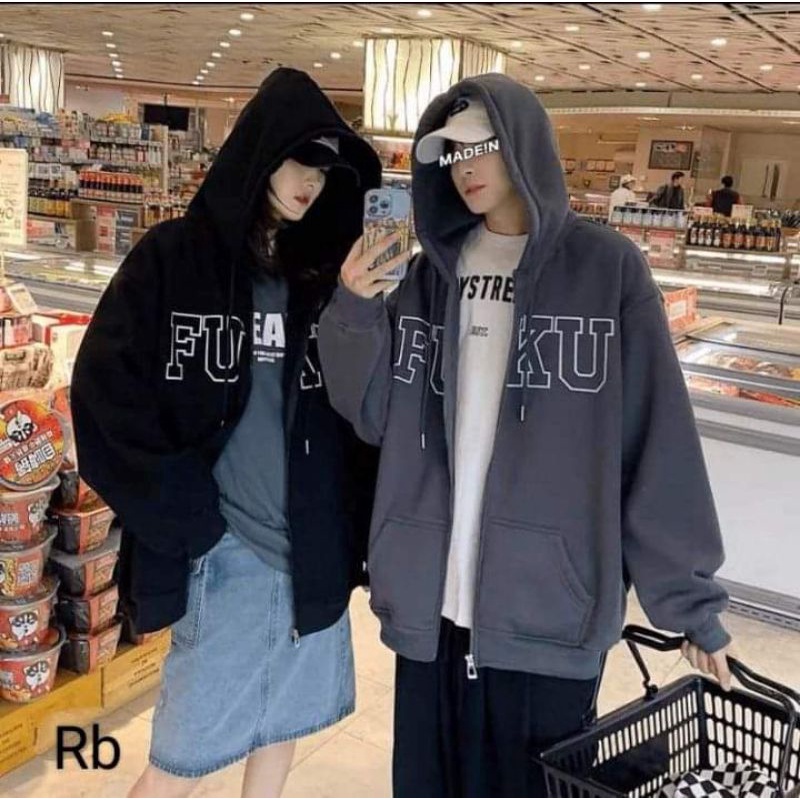 Hodie khoá kéo FUKU,ANMINH,Chất nỉ cotton tay bồng
Form thụng nam nữ mặc ok