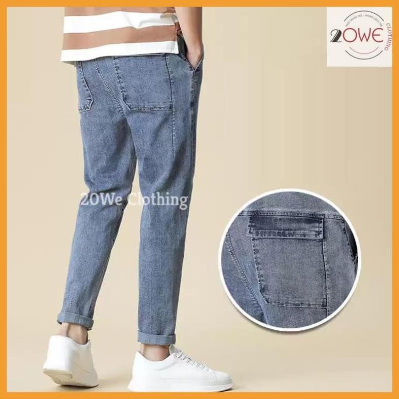 Quần jean nam, jeans,quần bò, baggy túi hộp, xanh sky ống suông rộng style hàn quốc hot 2023