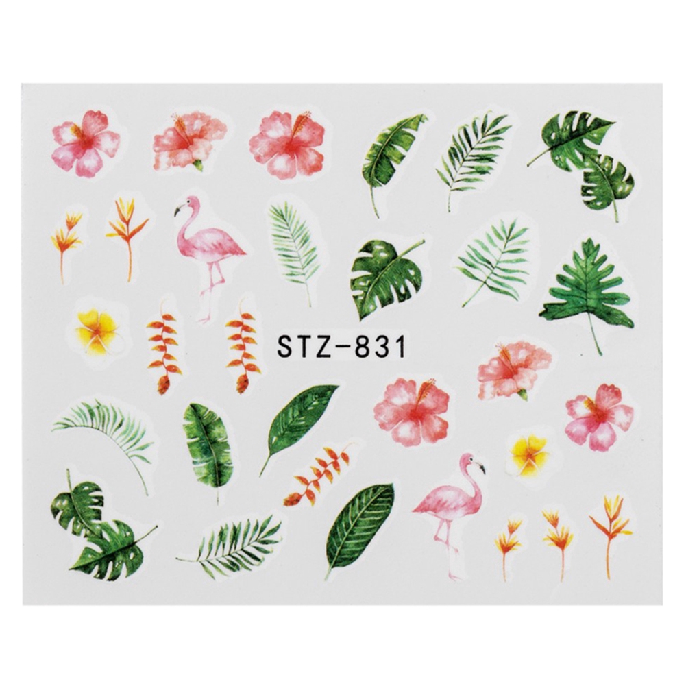 [Hàng mới về] Miếng dán móng tay hình lá và hoa hồng DIY