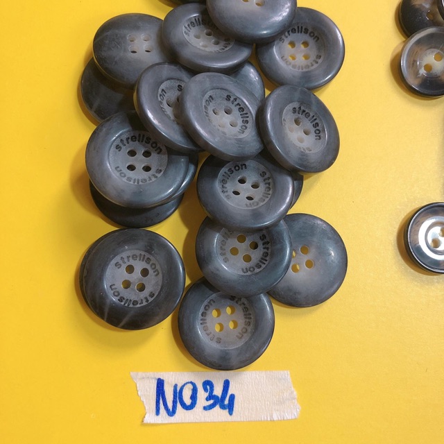 Combo nút áo,cúc áo,khuy áo xám đen vân trong N032-N036