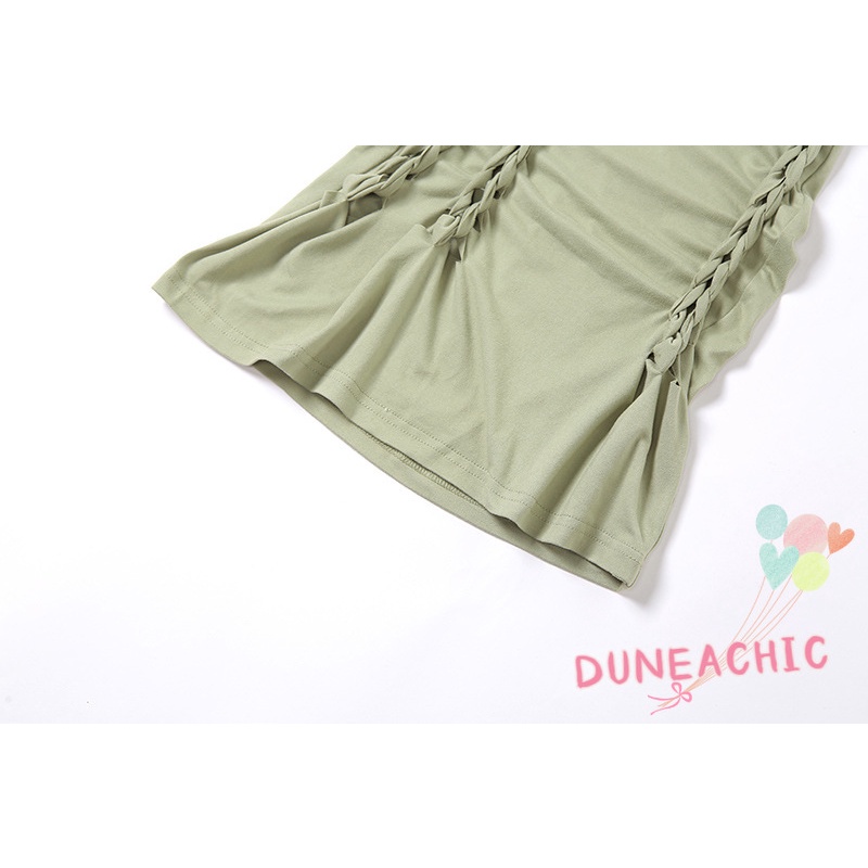 DUNEA Chân Váy Xếp Ly Dáng Dài Thời Trang Cho Nữ
