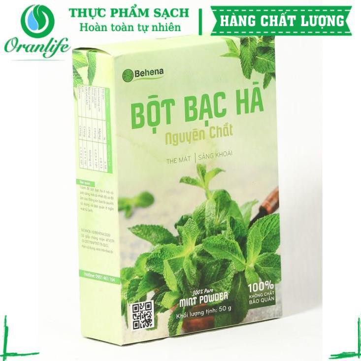 [Freeship] Bột bạc hà nguyên chất Behena, hôp 50g