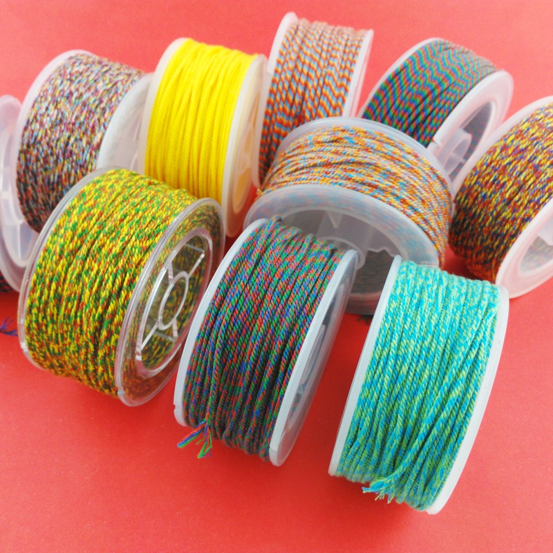 Bingyingge Cuộn Dây Cotton 18 Sợi Xỏ Hạt Làm Trang Sức Phong Cách Dân Tộc DIY