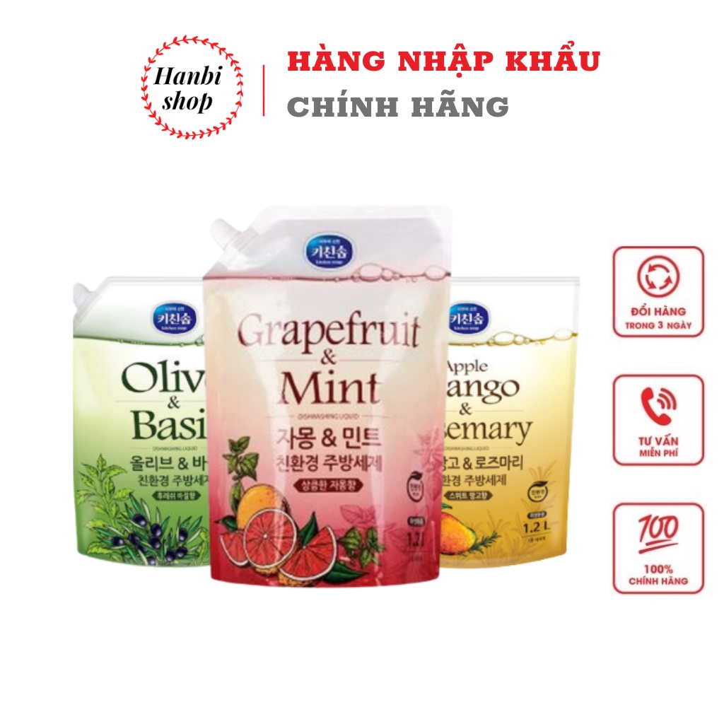 Nước Rửa Bát Hương Hoa Quả Tổng Hợp Mukunghwa Hàn Quốc 1.2L - Nước rửa chén Sinh học Thảo dược và hoa quả nội địa Hàn