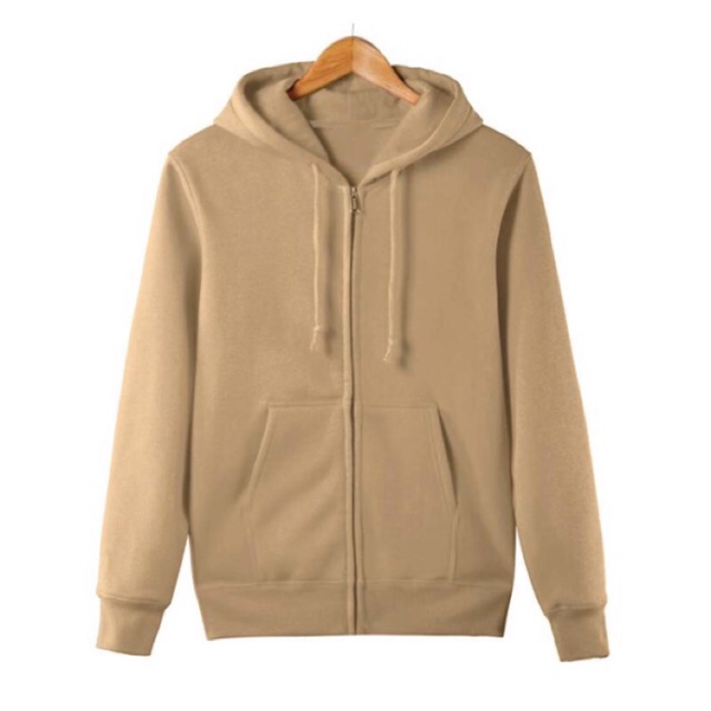 ÁO HOODIE ZIPPER MÀU KEM