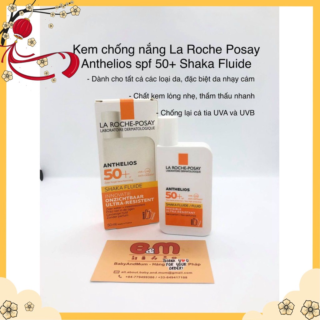 Kem Chống Nắng LA ROCHE POSAY Anthelios Shaka Fluid SPF 50+