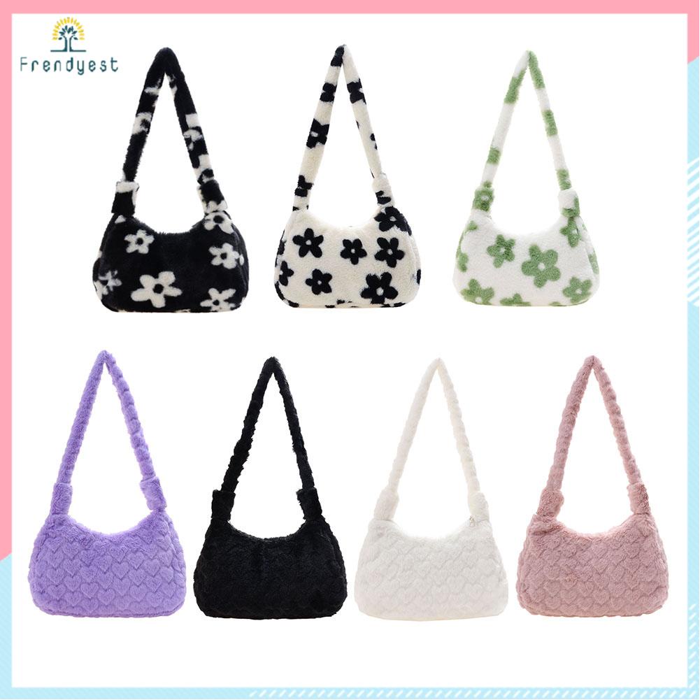 Túi đeo dưới cánh tay in hoa thời trang cá tính cho nữ