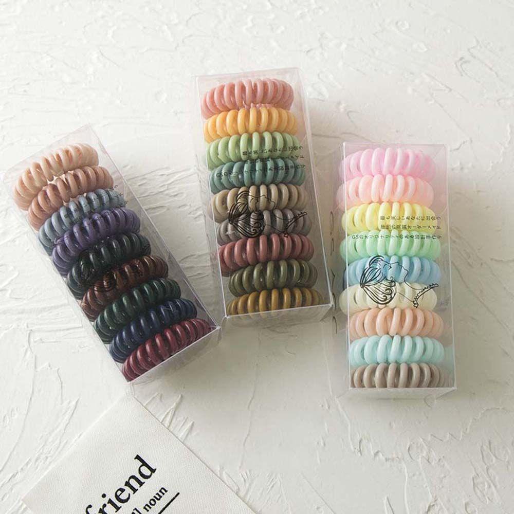 Dây Cột Tóc Lò Xo Bằng Resin Màu Kẹo Kiểu Hàn Quốc Dễ Thương