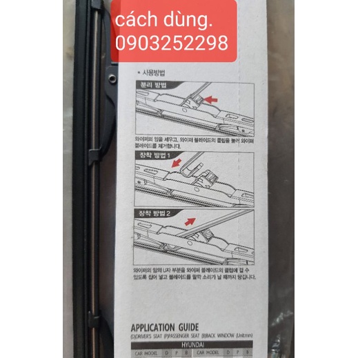 Cặp chổi gạt mưa, cần gạt kính hyundai3t5, hd 65,hd72,hd99, kia k165,k140,k3000, CHỔI XE TẢI XỊN KOREA