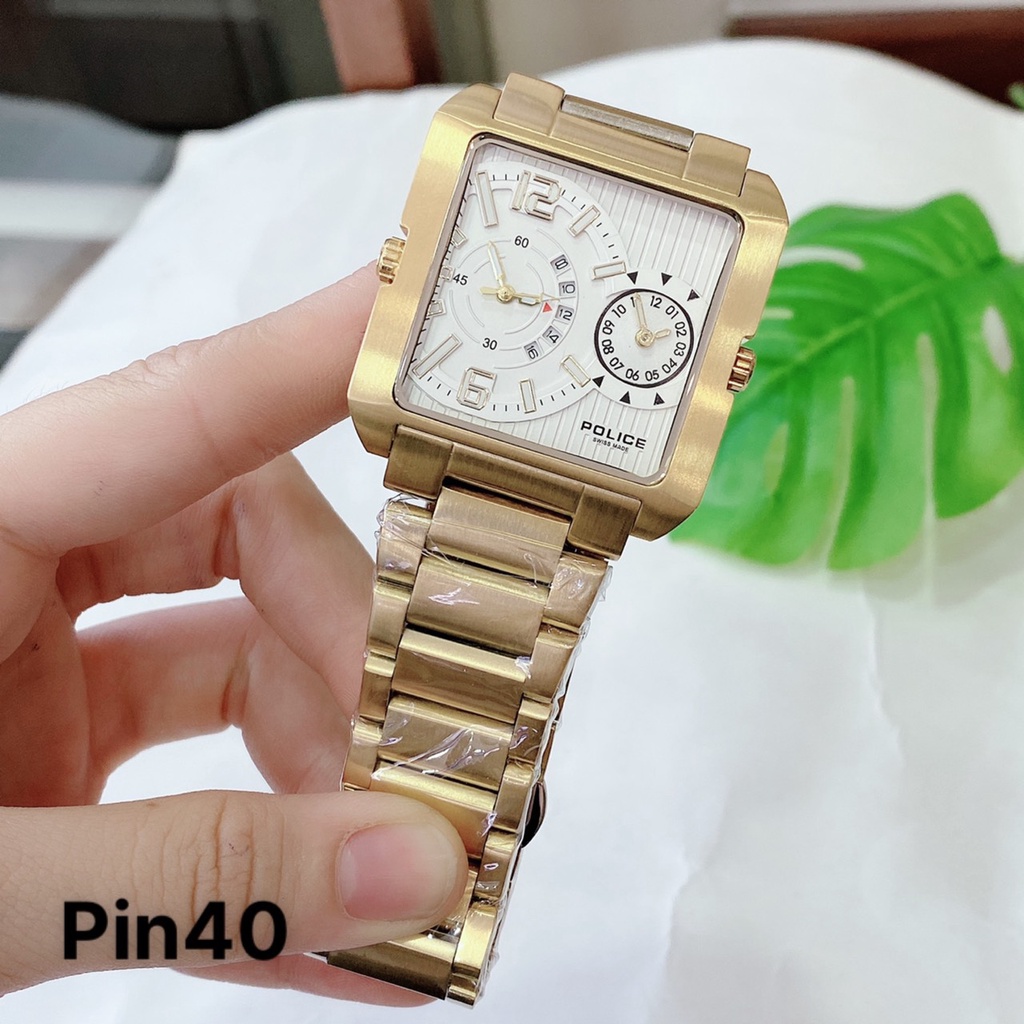 Đồng Hồ Nam Police 5 Kim - 2 Máy , Dây Thép , Size 40mm , 8 Màu