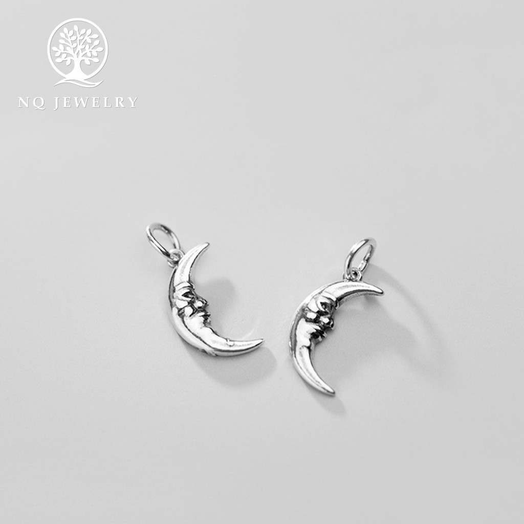 Charm bạc hình mặt trăng treo - NQ Jewelry