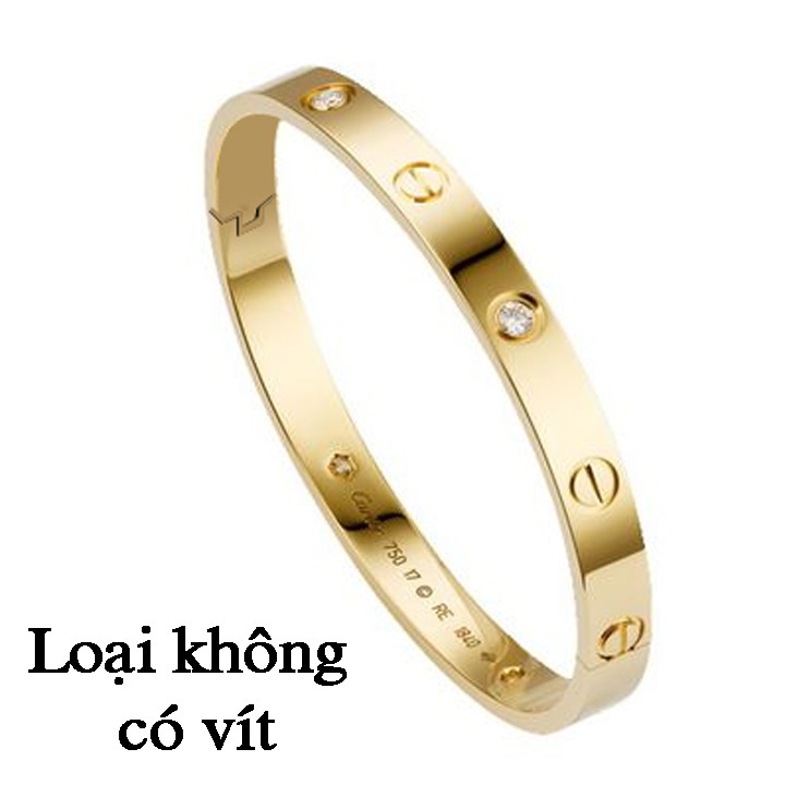 Vòng tay titan nữ C-a-r-t-i-e-r không vít WVT502-2 (vàng)